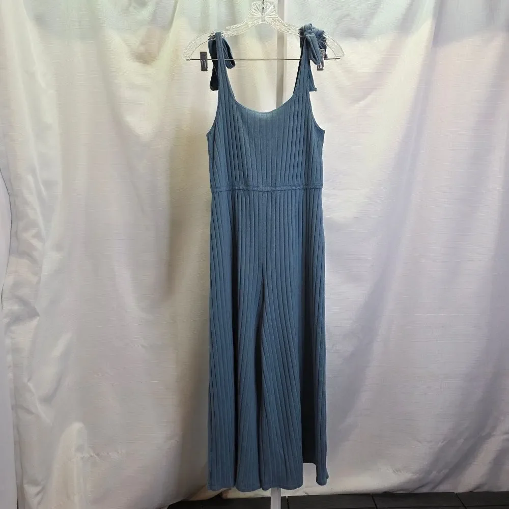 Gilly Hicks Blue Dreamworthy Soft Ribbed Jumpsuit Size Small